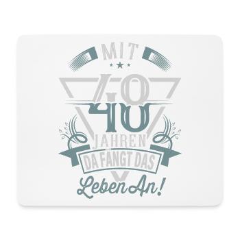 48. Geburtstag Da Fängt Das Leben An - Mousepad (Querformat) - Weiß - Vorne