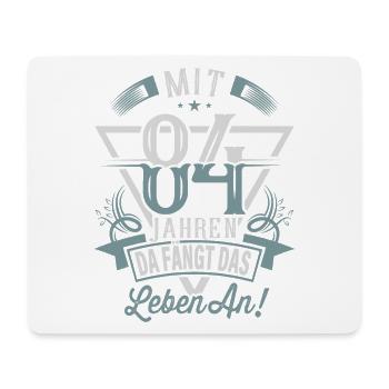 84. Geburtstag Da Fängt Das Leben An - Mousepad (Querformat) - Weiß - Vorne