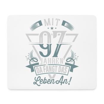 97. Geburtstag Da Fängt Das Leben An - Mousepad (Querformat) - Weiß - Vorne