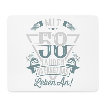 58. Geburtstag Da Fängt Das Leben An - Mousepad (Querformat) - Weiß - Vorne