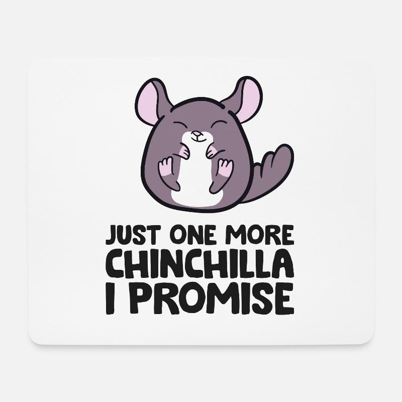 Nur noch ein Chinchilla Ich verspreche - Mousepad (Querformat) - Weiß