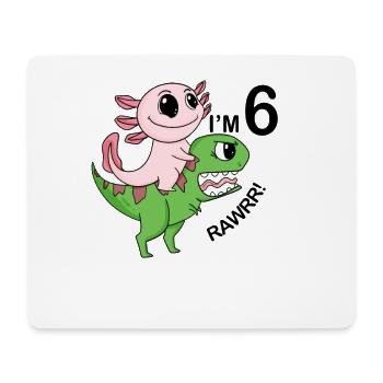 6. Geburtstag Motiv - 6 Jahre Geschenk - Mousepad (Querformat) - Weiß - Vorne