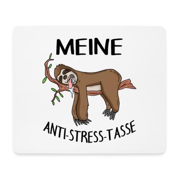 Tasse Faultier Kaffeetasse - Mousepad (Querformat) - Weiß - Vorne