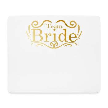 Team Braut in Gold Hochzeitsfeier - Mousepad (Querformat) - Weiß - Vorne