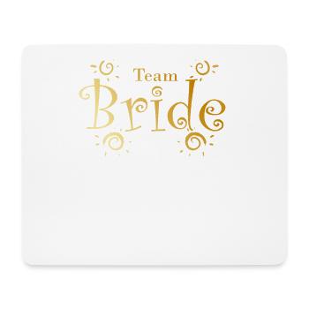 Team Braut in Gold Hochzeitsfeier - Mousepad (Querformat) - Weiß - Vorne