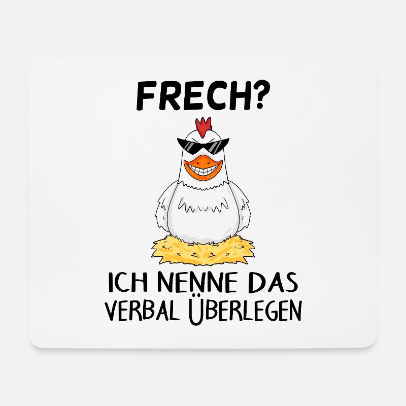 Verbal überlegen - Mousepad (Querformat) - Weiß