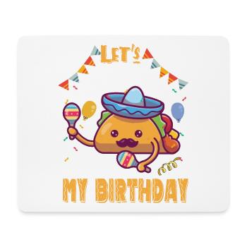 Taco Bout Mon anniversaire - Tapis de souris (format paysage) - blanc - Devant