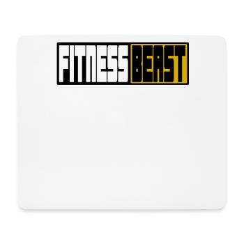 Motif du logo de la Bête du Fitness - Tapis de souris (format paysage) - blanc - Devant