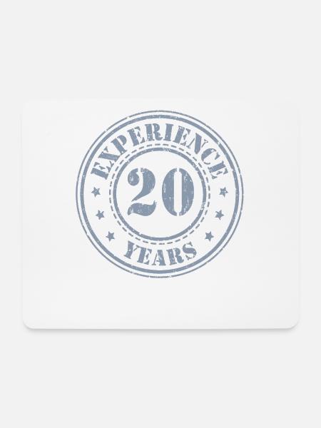 20 Geburtstag 20 Jahre Erfahrung - Mousepad (Querformat) - Weiß