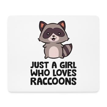 Juste une fille qui aime les ratons laveurs - Tapis de souris (format paysage) - blanc - Devant