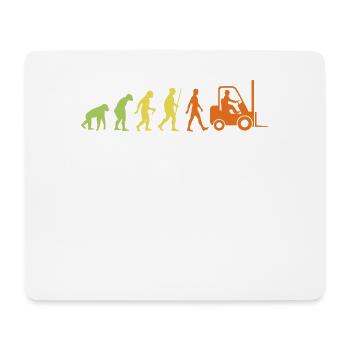 Evolution zur Gabelstapler-Arbeitskraft - Mousepad (Querformat) - Weiß - Vorne