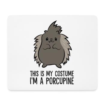 C’est mon costume Je suis un porc-épic Amour Porc-épics - Tapis de souris (format paysage) - blanc - Devant
