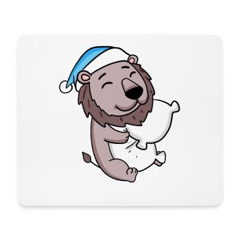 Bébé Lion - Tapis de souris (format paysage) - blanc - Devant