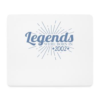 Des légendes sont nées en 2002 Anniversaire Rétro - Tapis de souris (format paysage) - blanc - Devant