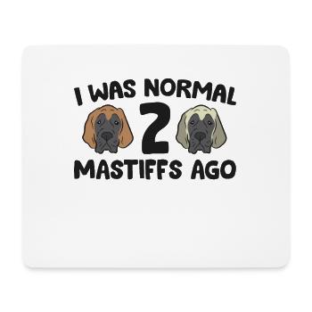 Ich war vor 2 Mastiffs normal Lustiger - Mousepad (Querformat) - Weiß - Vorne