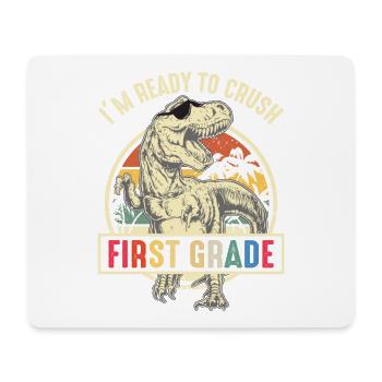 T-Rex Erster Freund Lebhafter Stil - Mousepad (Querformat) - Weiß - Vorne