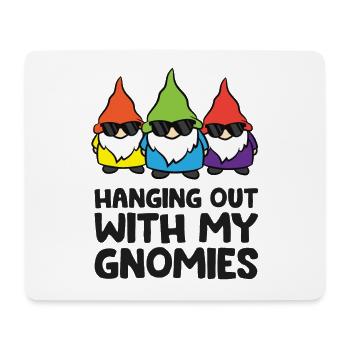Gnome Lover traîner avec mes Gnomies - Tapis de souris (format paysage) - blanc - Devant