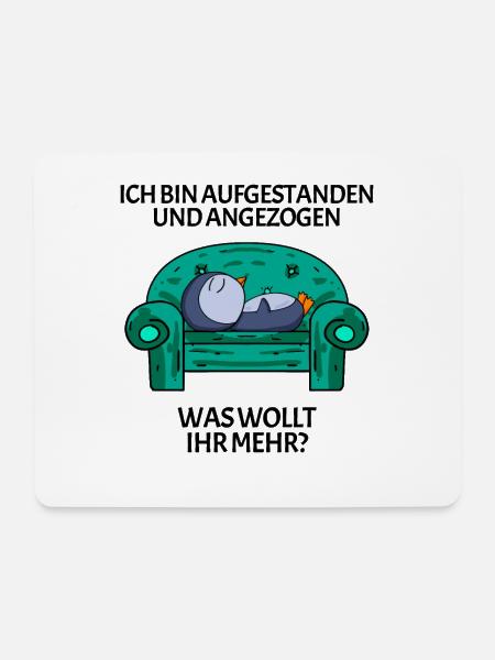 Faule Menschen Spruch lustig - Mousepad (Querformat) - Weiß