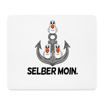 Selber Moin - Moin lustig - Mousepad (Querformat) - Weiß - Vorne