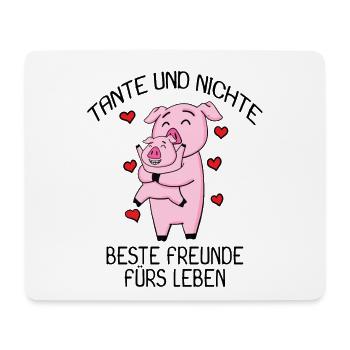 Tante Nichte Familie Partnerlook - Mousepad (Querformat) - Weiß - Vorne