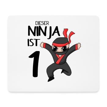 1 Jahr Junge Ninja - 1 Geburtstag - Ich bin 1 - Mousepad (Querformat) - Weiß - Vorne