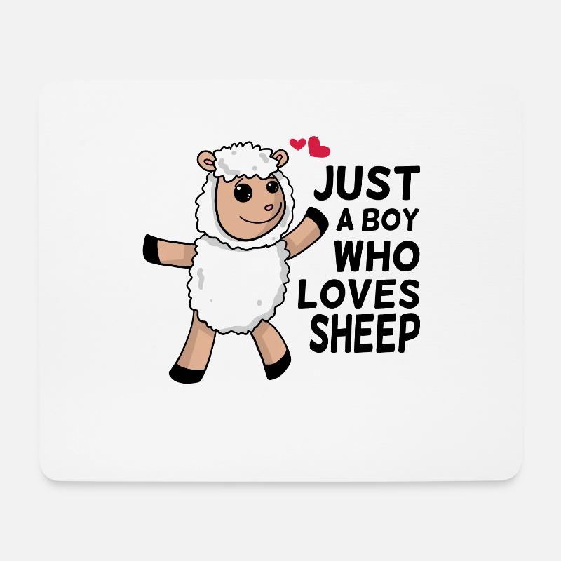 Schaf Liebe Baby Sohn Junge Babybody - Mousepad (Querformat) - Weiß