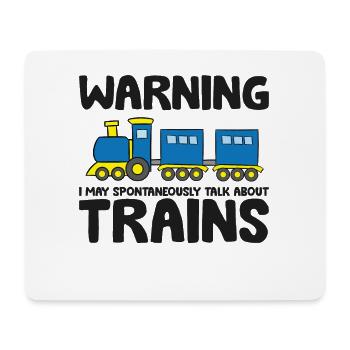 L’avertissement peut parler spontanément des trains - Tapis de souris (format paysage) - blanc - Devant