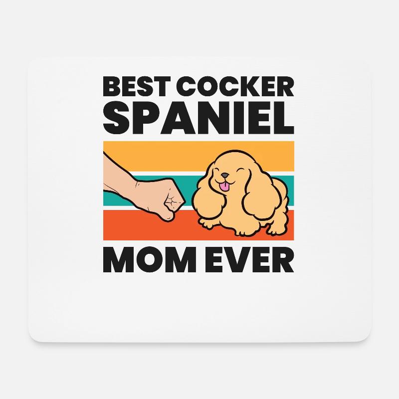 Cocker Spaniel Mama Best Cocker Spaniel Mom Ever - Mousepad (Querformat) - Weiß