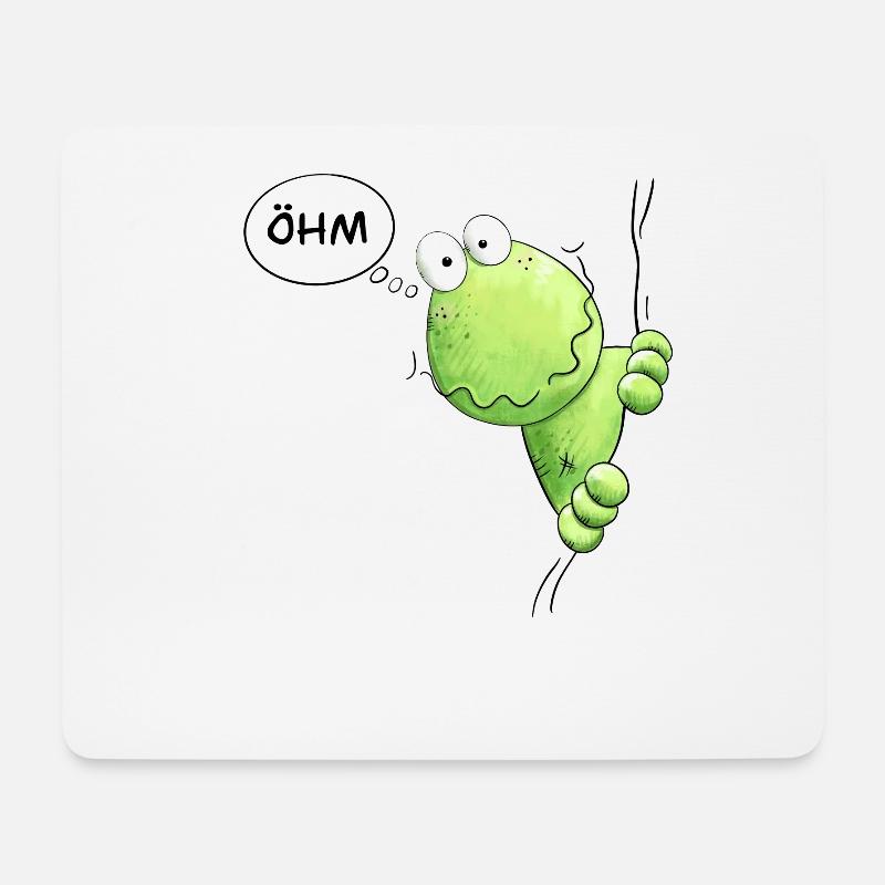 Lustiger Quak Frosch I Frosch Cartoon MODARTIS - Mousepad (Querformat) - Weiß