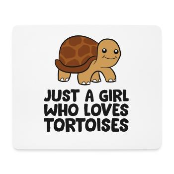 Tortue de mer Juste une fille qui - Tapis de souris (format paysage) - blanc - Devant