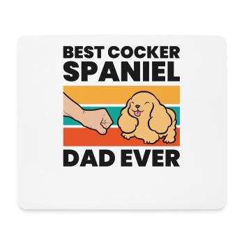 Cocker Spaniel Papa Best Cocker Spaniel Dad Ever - Mousepad (Querformat) - Weiß - Vorne