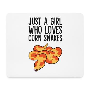 Just a Girl Who Loves Corn Snakes - Mouse Pad (horizontal) - white - Front