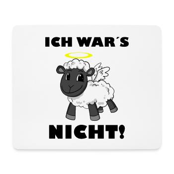Schaf Engel - ich wars nicht - Mousepad (Querformat) - Weiß - Vorne