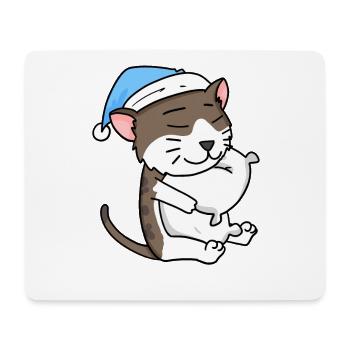 Katze Katzenrasse American Wirehair - Mousepad (Querformat) - Weiß - Vorne