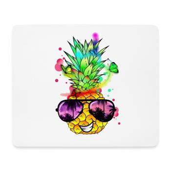 ananas frais aux couleurs vives - Tapis de souris (format paysage) - blanc - Devant