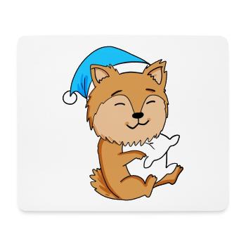 Chien de race Zwergspitz - Tapis de souris (format paysage) - blanc - Devant