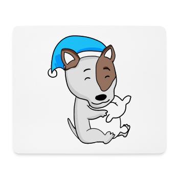 Hund Hunderasse Bullterrier - Mousepad (Querformat) - Weiß - Vorne