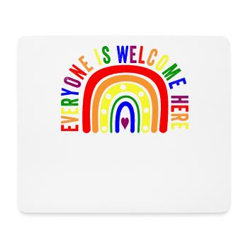 UNITY DAY Everyone is Welcome Here Boho Rainbow - Mouse Pad (horizontal) - white - Front