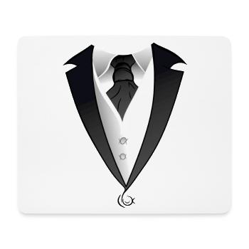 Anzug Smoking Kostüm - Mousepad (Querformat) - Weiß - Vorne