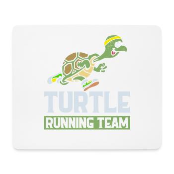 Turtle running team neu - Mousepad (Querformat) - Weiß - Vorne