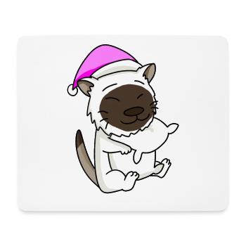 Katze Katzenrasse Birma - Mousepad (Querformat) - Weiß - Vorne