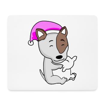 Chien Race De Chien Bull Terrier - Tapis de souris (format paysage) - blanc - Devant