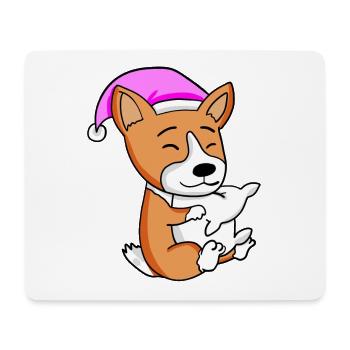 Chien race de chien Welsh Corgi Pembroke - Tapis de souris (format paysage) - blanc - Devant