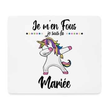 Je suis la future mariée evjf cadeau jeune fille - Tapis de souris (format paysage) - blanc - Devant