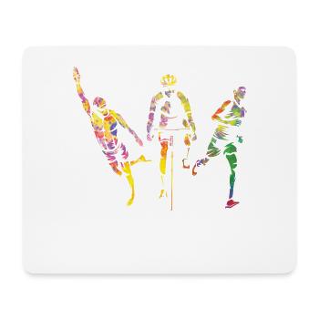 Watercolors Women Triathlon - Mouse Pad (horizontal) - white - Front