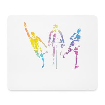 Watercolors Women Triathlon - Mouse Pad (horizontal) - white - Front