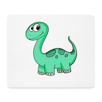 Motif de dinosaure - Tapis de souris (format paysage) - blanc - Devant