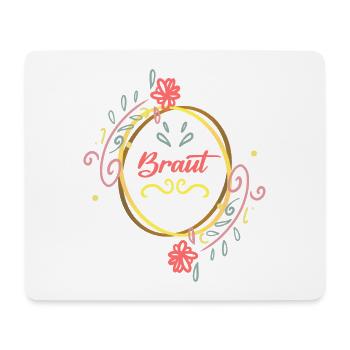 Braut Hochzeit JGA Heirat - Mousepad (Querformat) - Weiß - Vorne