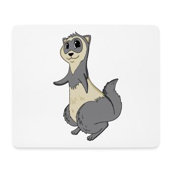 Furet - Tapis de souris (format paysage) - blanc - Devant