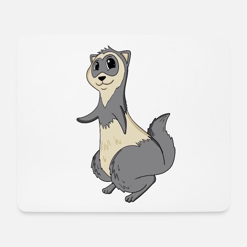 Frettchen - Mousepad (Querformat) - Weiß